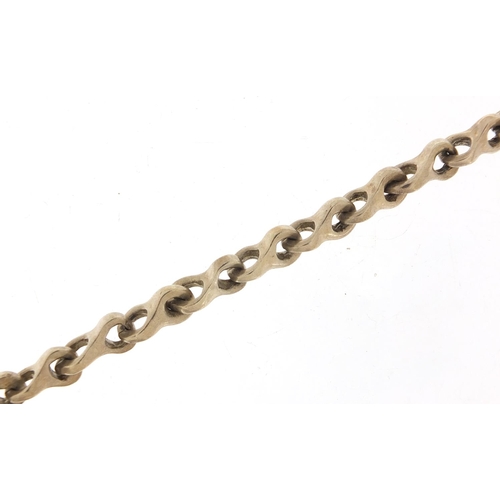 1068 - Modernist silver bracelet, 20cm in length, 41.7g