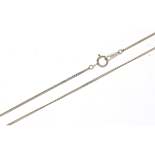 459 - Platinum necklace, 40cm in length, 2.3g