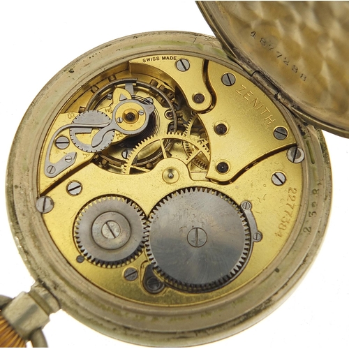 855 - Zenith, British military issue open face pocket watch with subsidiary dial, movement numbered 227738... 