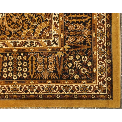 Woodward Grosvenor Worsted Wilton gold and brown Persian Medallion