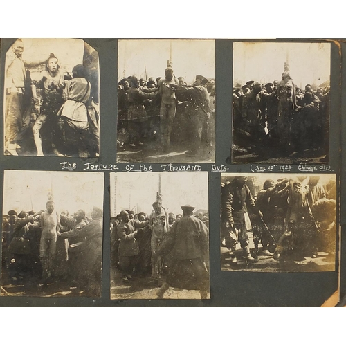 438 - Good early 20th century of black and white photographs relating to China including Death by a Thousa... 