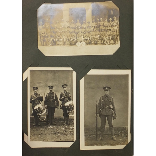 440 - Good album of early 20th century postcards arranged in an album, some military interest including Br... 