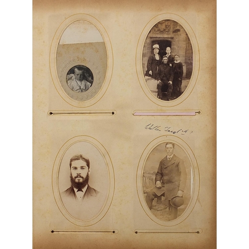 446 - Two Victorian cabinet card albums containing cabinet cards