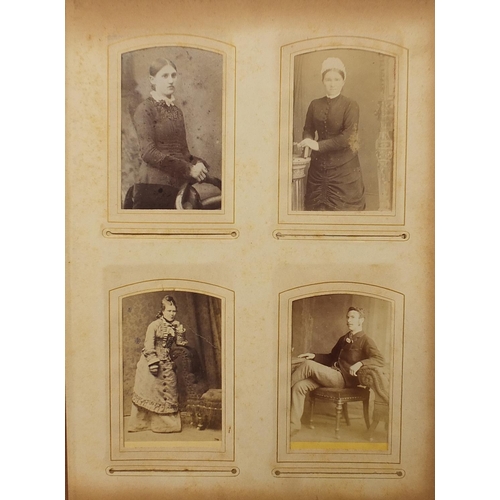 446 - Two Victorian cabinet card albums containing cabinet cards