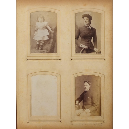 446 - Two Victorian cabinet card albums containing cabinet cards