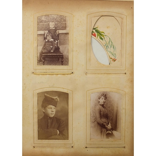 446 - Two Victorian cabinet card albums containing cabinet cards