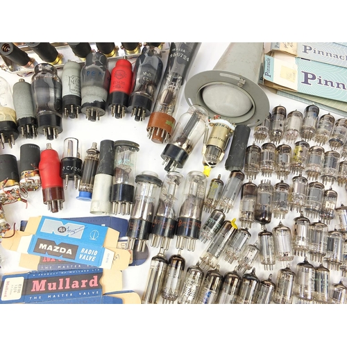 680 - Good collection of vintage radio valves some with boxes including Mullard and Pinnacle