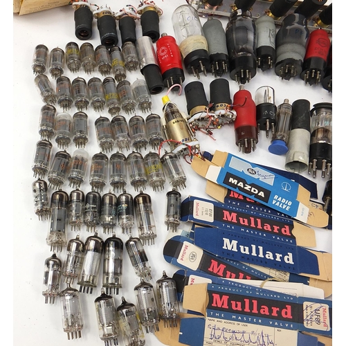 680 - Good collection of vintage radio valves some with boxes including Mullard and Pinnacle