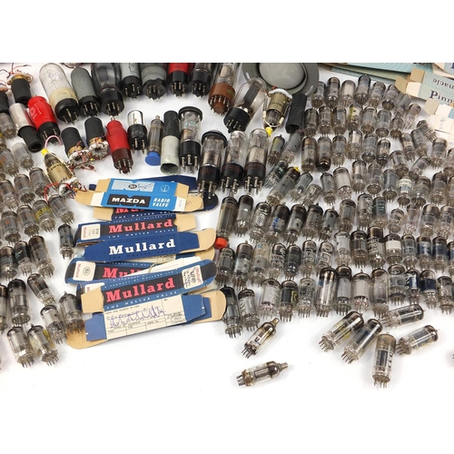 680 - Good collection of vintage radio valves some with boxes including Mullard and Pinnacle