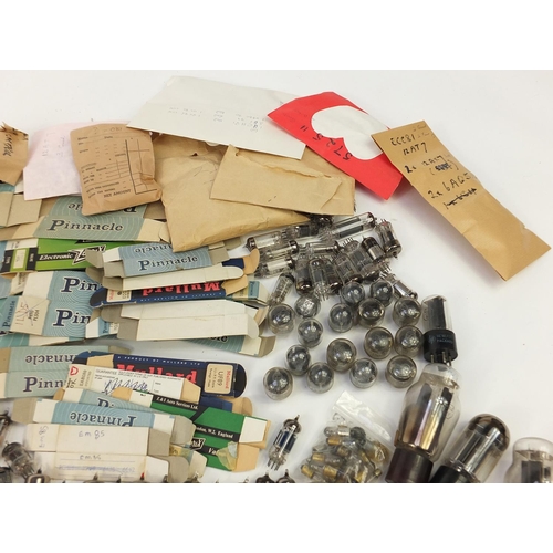 680 - Good collection of vintage radio valves some with boxes including Mullard and Pinnacle