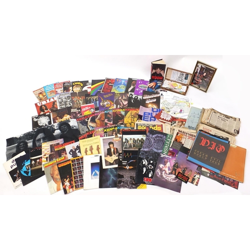 2629 - Large collection of vintage and later music memorabilia and ephemera including a signed Ronnie James... 