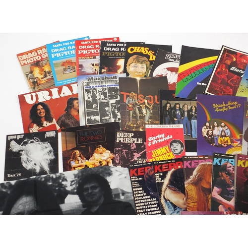 2629 - Large collection of vintage and later music memorabilia and ephemera including a signed Ronnie James... 