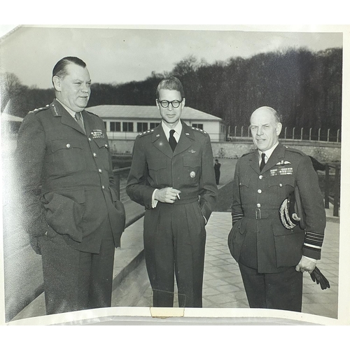 952 - Collection of military interest press photographs arranged in an album including Eisenhower