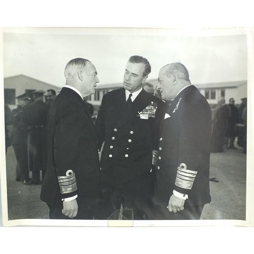 952 - Collection of military interest press photographs arranged in an album including Eisenhower