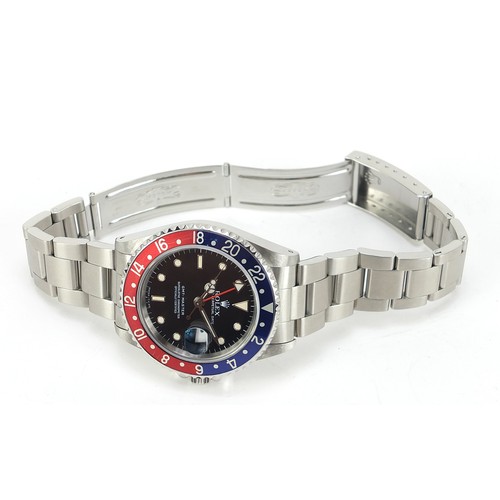 36 - Rolex, gentleman's GMT Master automatic wristwatch with Pepsi bezel and date aperture, Ref 16700, Se... 