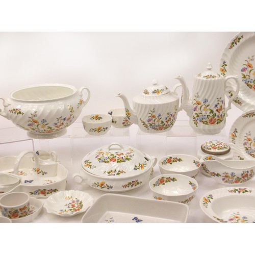 1096 - Extensive collection of Aynsley Cottage Garden dinner and teaware including teapot, coffee pot, dinn... 