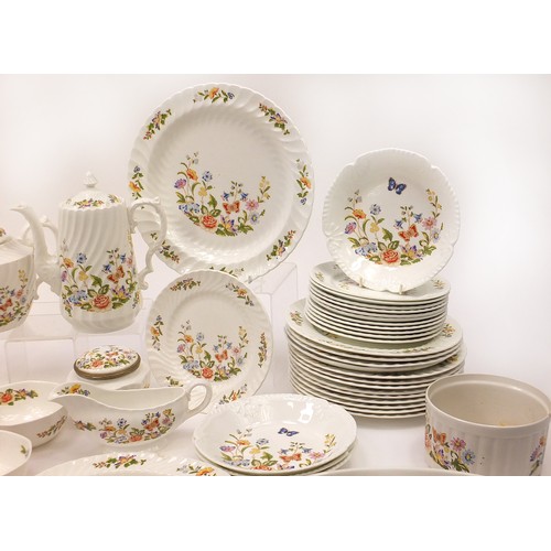 1096 - Extensive collection of Aynsley Cottage Garden dinner and teaware including teapot, coffee pot, dinn... 