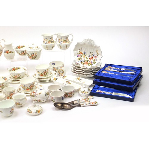 1096 - Extensive collection of Aynsley Cottage Garden dinner and teaware including teapot, coffee pot, dinn... 