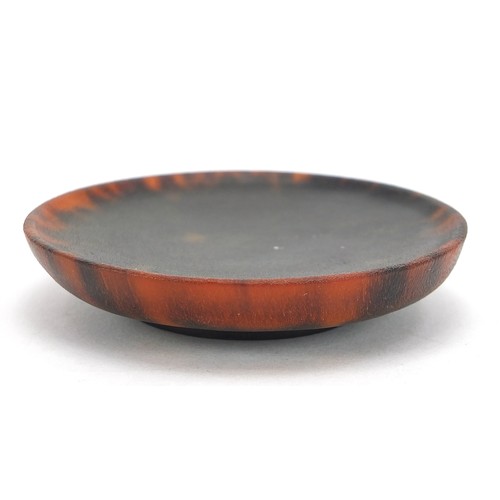 732 - Chinese rhinoceros horn snuff dish, 7cm in diameter