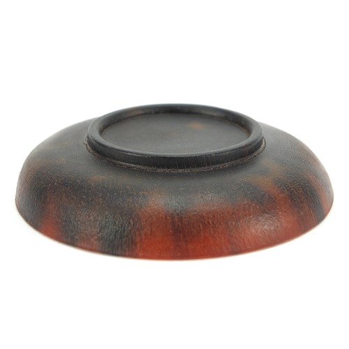 732 - Chinese rhinoceros horn snuff dish, 7cm in diameter