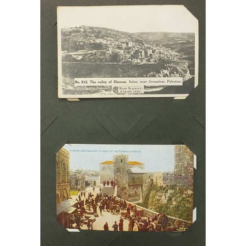 440 - Good album of early 20th century postcards arranged in an album, some military interest including Br... 