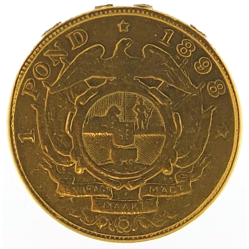 656 - South African 1898 gold pond - this lot is sold without buyer’s premium, the hammer price is the pri... 