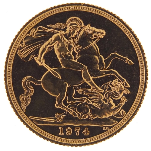 997 - Elizabeth II 1974 gold sovereign - this lot is sold without buyer’s premium, the hammer price is the... 
