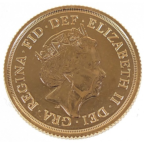 802 - Elizabeth II 2018 gold sovereign - this lot is sold without buyer’s premium, the hammer price is the... 