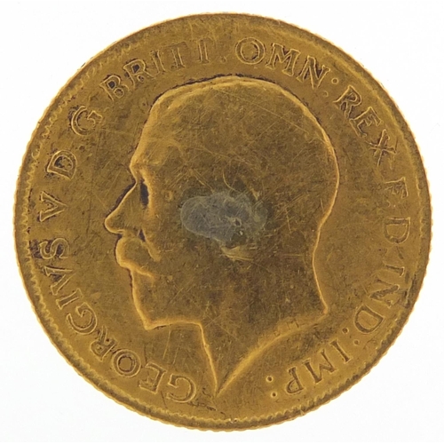 828 - George V 1914 gold half sovereign - this lot is sold without buyer’s premium, the hammer price is th... 