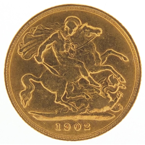 859 - Edward VII 1902 gold half sovereign - this lot is sold without buyer’s premium, the hammer price is ... 