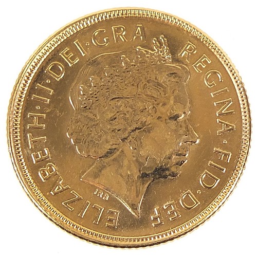 827 - Elizabeth II 2004 gold sovereign - this lot is sold without buyer’s premium, the hammer price is the... 