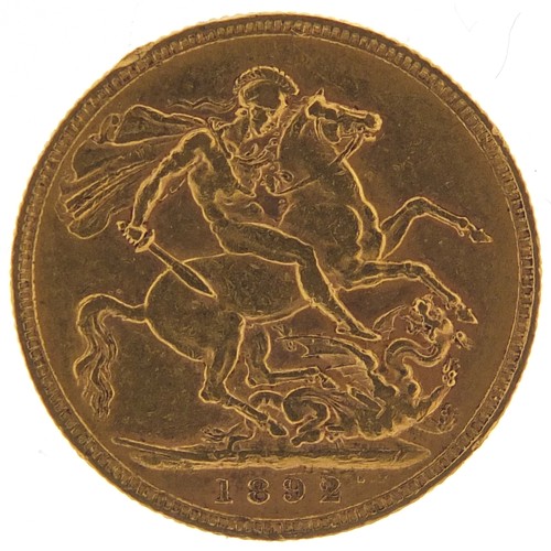 839 - Queen Victoria Jubilee Head 1892 gold sovereign - this lot is sold without buyer’s premium, the hamm... 
