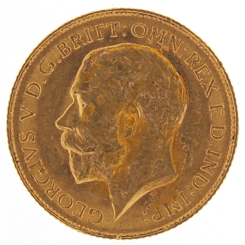 817 - George V 1911 gold half sovereign - this lot is sold without buyer’s premium, the hammer price is th... 