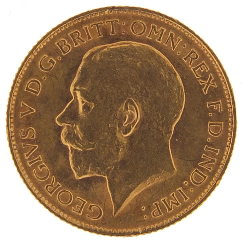 846 - George V 1912 gold half sovereign - this lot is sold without buyer’s premium, the hammer price is th... 