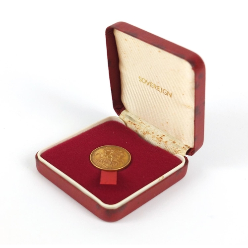 998 - Queen Victoria Jubilee Head 1892 gold sovereign with fitted box, Melbourne mint - this lot is sold w... 