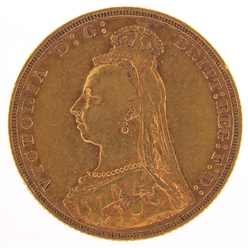 998 - Queen Victoria Jubilee Head 1892 gold sovereign with fitted box, Melbourne mint - this lot is sold w... 