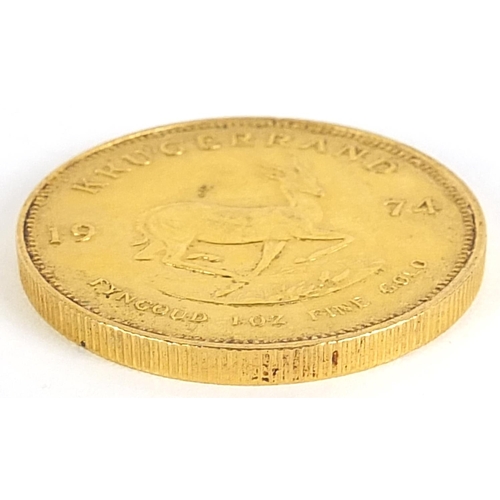 801 - South African 1974 gold krugerrand - this lot is sold without buyer’s premium, the hammer price is t... 