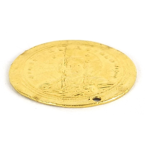 830 - Antique gold coin, 4.2g, 2.5cm in diameter - this lot is sold without buyer’s premium, the hammer pr... 