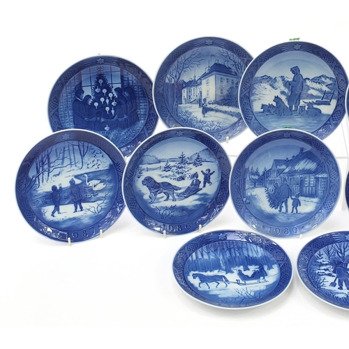 690 - Twenty 1970's and later Royal Copenhagen Christmas plates, each 18cm in diameter