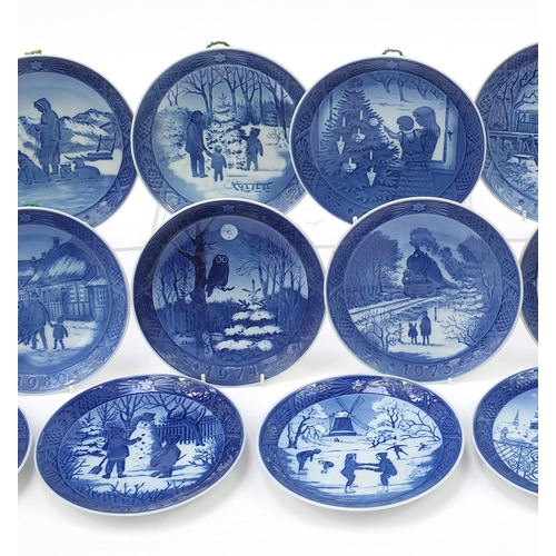 690 - Twenty 1970's and later Royal Copenhagen Christmas plates, each 18cm in diameter