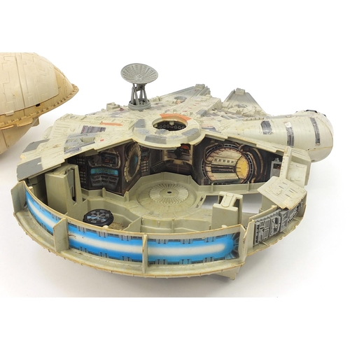 2025 - Vintage Star Wars toys including a Millennium Falcon and a Rebel Transport