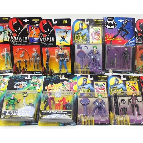 925 - Batman action figures with blister packs, including some by Kenner and six Joker vans by Ertl