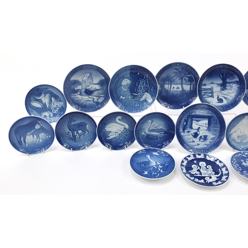 691 - Twenty 1960's and later Royal Copenhagen plates, the largest each 18.5cm in diameter