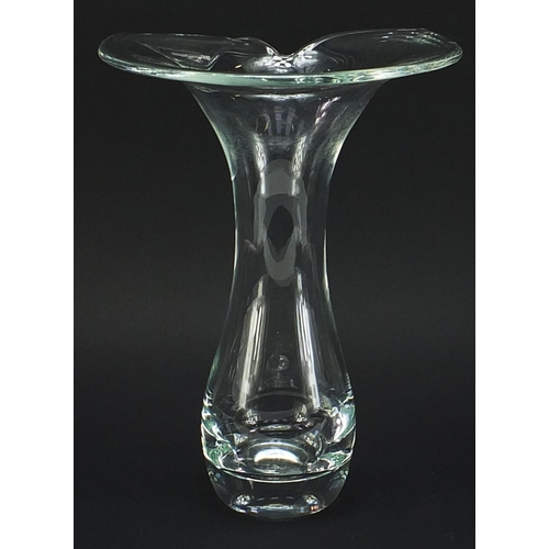 2057 - Large naturalistic art glass vase, 34cm high