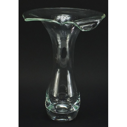 2057 - Large naturalistic art glass vase, 34cm high