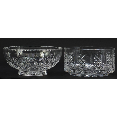 2040 - Four crystal bowls comprising two Waterford and two Stuart, the largest 25cm wide