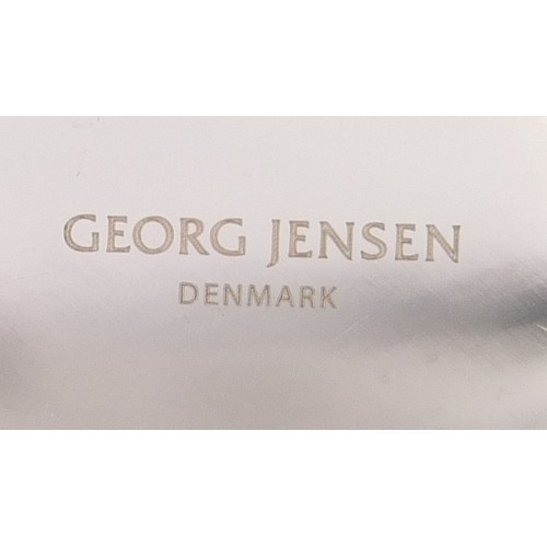 813 - Georg Jensen, Danish Helle stainless steel bowl with box, 16cm in diameter