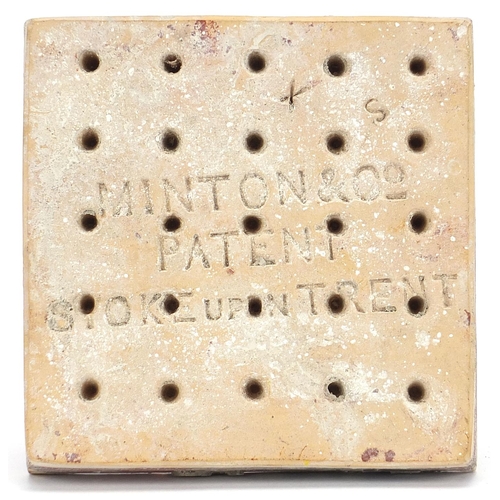 293 - Victorian Minton & Co encaustic tile from the Westminster Palace throne room, 15cm x 15cm
(PROVENANC... 