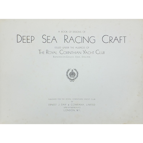 2034 - Deep Sea Racing Craft, leather bound hardback book published for The Royal Corinthian Club