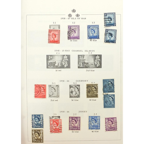 1756 - British and world stamps arranged in four albums including GR VI and ER II